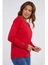 Sam 73 Tricou roșu cu mânecă lungă pentru femei SAM 73 Patty