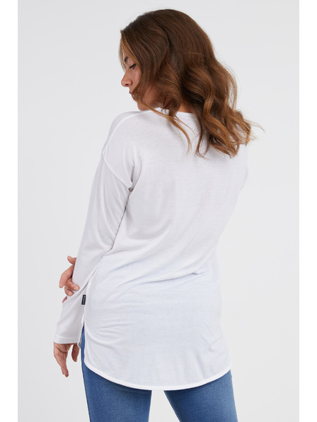 Sam 73 Tricou alb cu mânecă lungă pentru femei SAM 73 Sherri