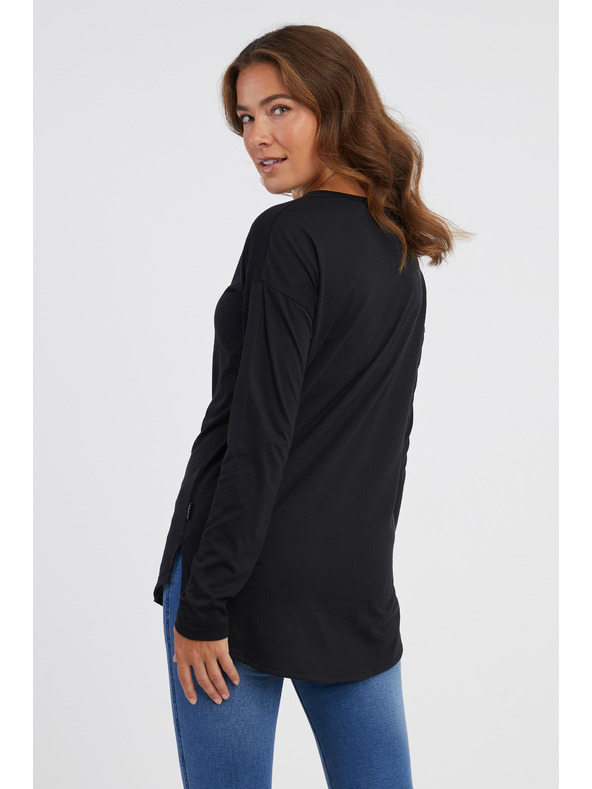 Sam 73 Tricou negru cu mânecă lungă pentru femei SAM 73 Sherri