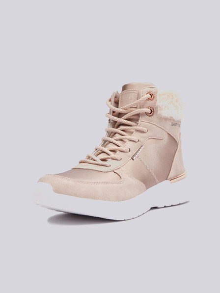 Sam 73 Botine de iarnă roz deschis pentru femei, cu detalii din piele întoarsă SAM 73 Antlia