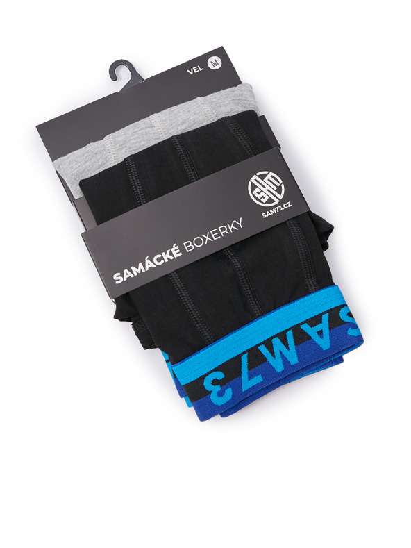 Sam 73 Set de doi boxeri bărbătești în culorile gri și negru SAM 73 Hiddenit