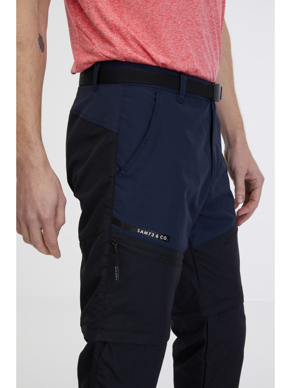Sam 73 Pantaloni de bărbați albastru închis cu picioare detașabile SAM 73 Caleb
