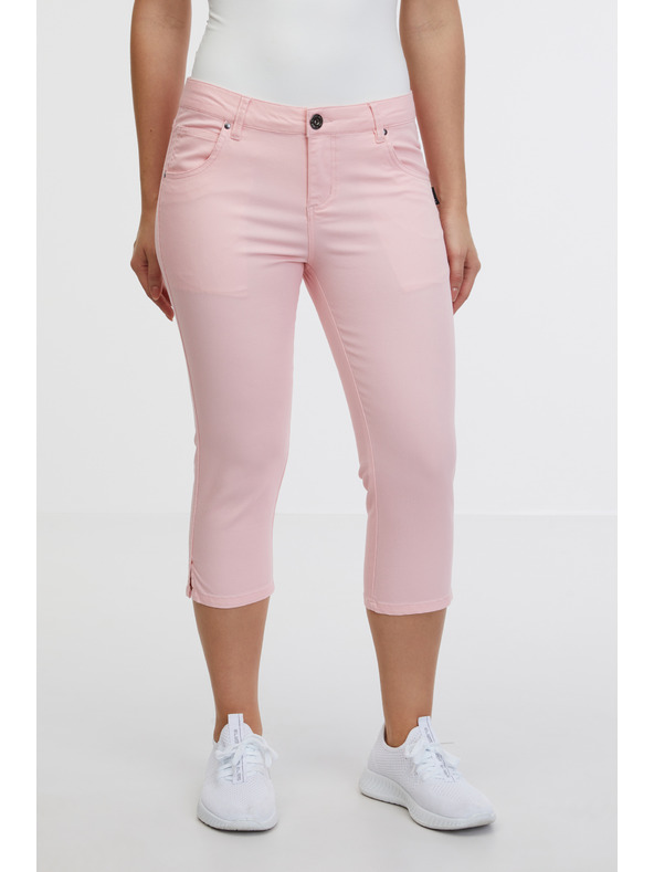 Sam 73 Blugi trei sferturi slim fit roz deschis pentru femei SAM 73 Amara