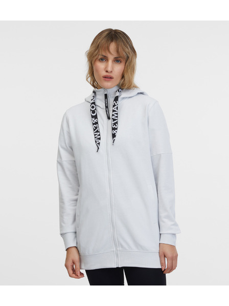 Sam 73 Hanorac cu glugă și fermoar pentru femei gri deschis SAM 73 Lisa