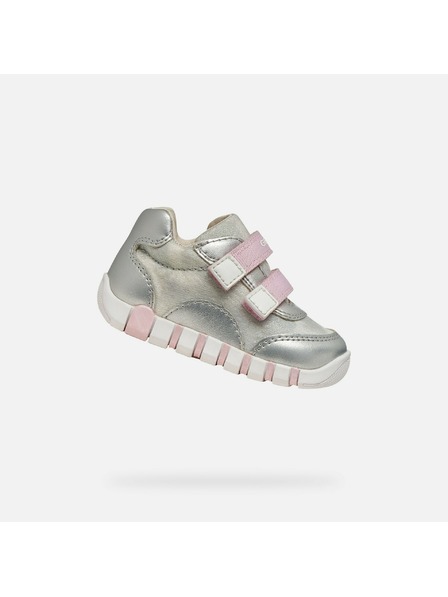 Geox Geox Iupidoo pantofi argintii pentru primii pași pentru fete