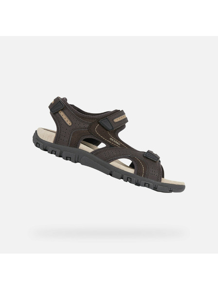 Geox Geox Uomo Sandal Strada sandale maro-închis pentru bărbați
