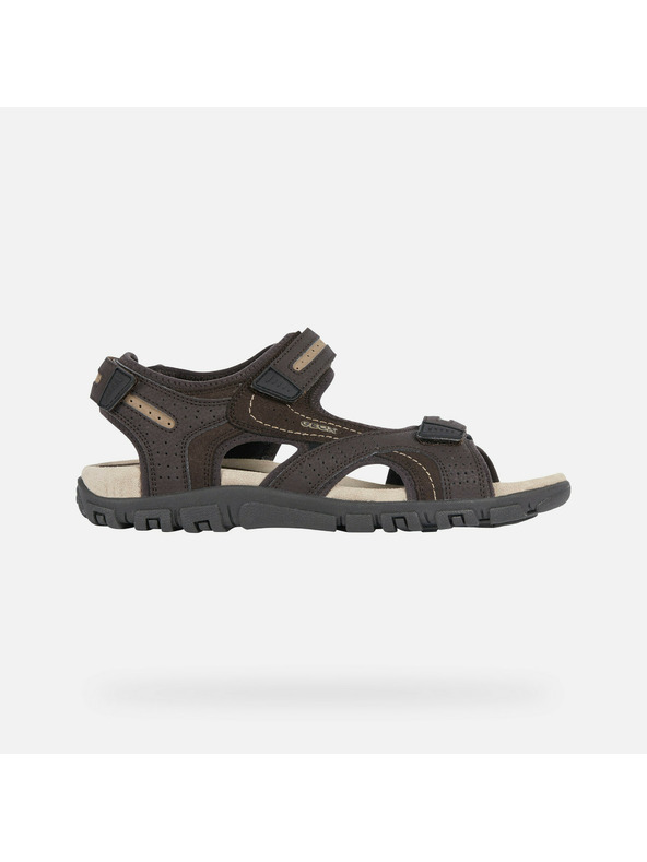 Geox Geox Uomo Sandal Strada sandale maro-închis pentru bărbați