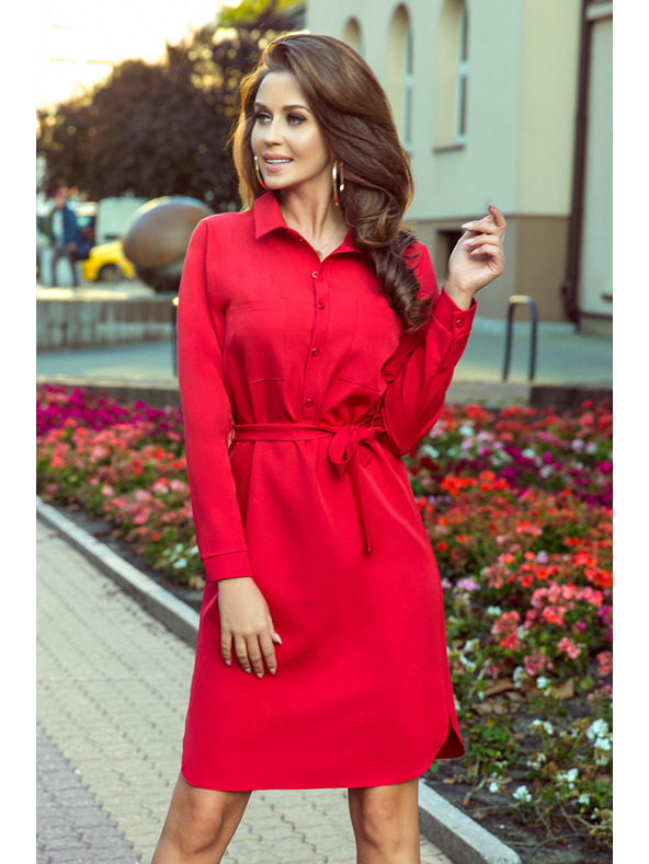 numoco Rochie cu buzunare - roșu Numoco CAMILLE