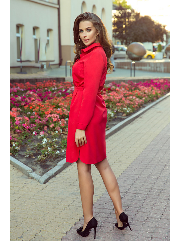 numoco Rochie cu buzunare - roșu Numoco CAMILLE