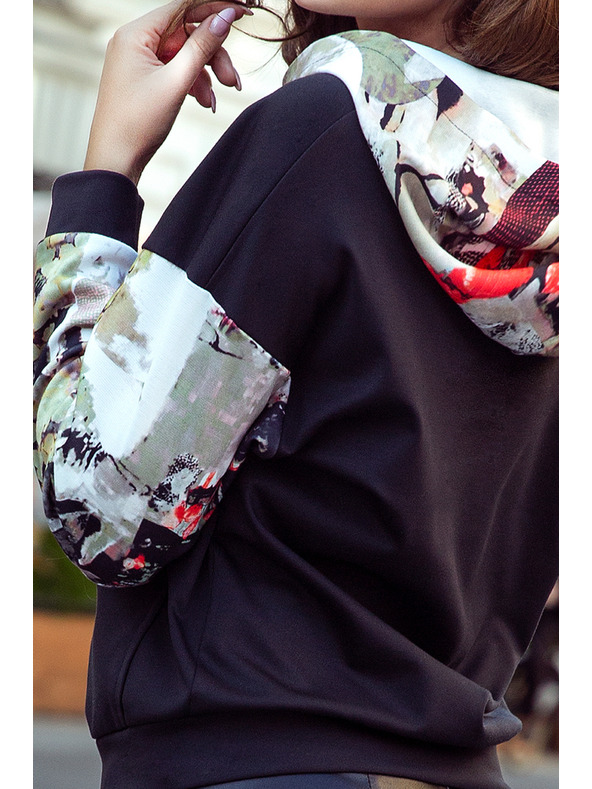 numoco Hanorac cu buzunar și inserții colorate