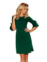 numoco NEVA Rochie trapez cu fundă - verde închis