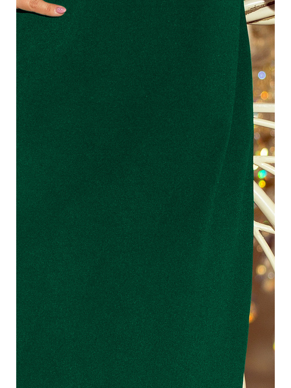 numoco NEVA Rochie trapez cu fundă - verde închis