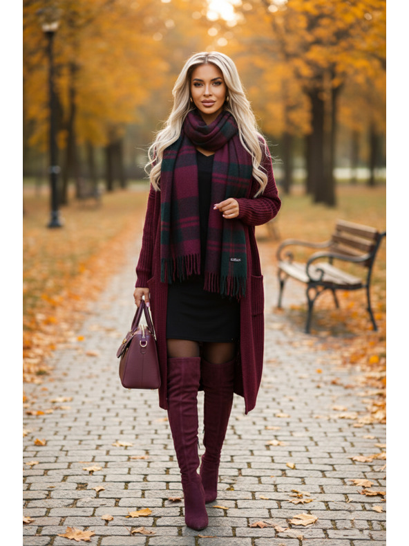 numoco Rochie lejeră tip liliac cu mânecă lungă - neagră