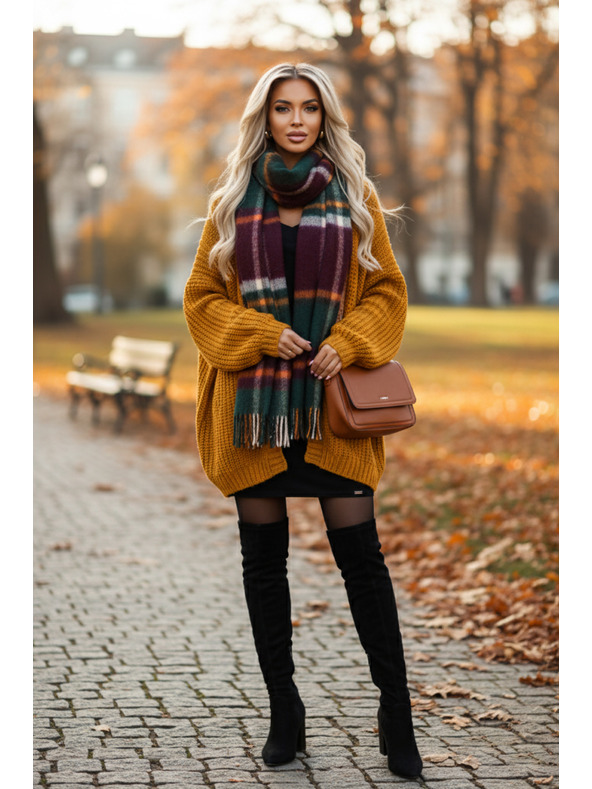 numoco Rochie lejeră tip liliac cu mânecă lungă - neagră