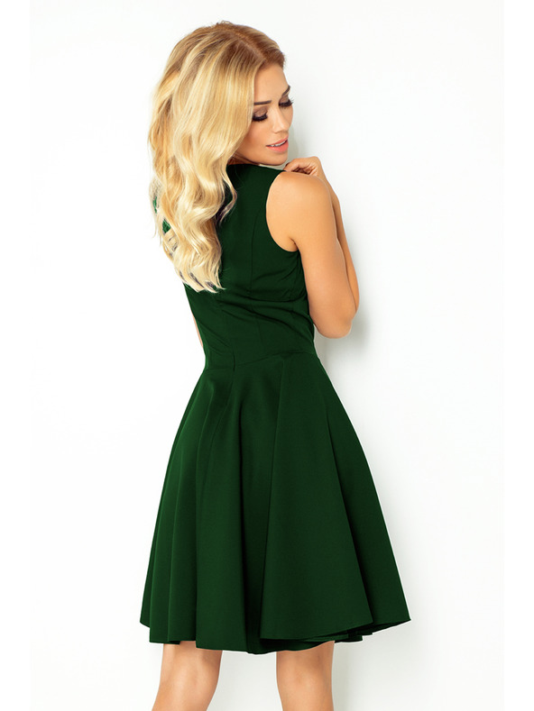 numoco Rochie - decolteu inimă - verde închis