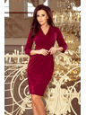 numoco KELLY Rochie elegantă cu decolteu - burgundy