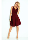numoco Rochie - decolteu inimă - culoare bordo