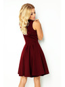 numoco Rochie - decolteu inimă - culoare bordo