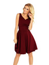 numoco Rochie - decolteu inimă - culoare bordo