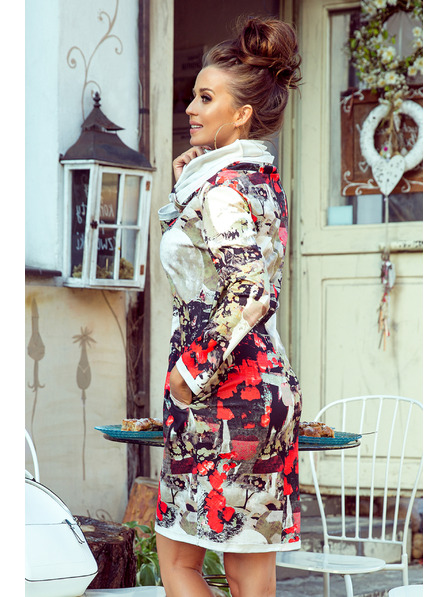 numoco IRENE Rochie cu guler rulat - model colorat