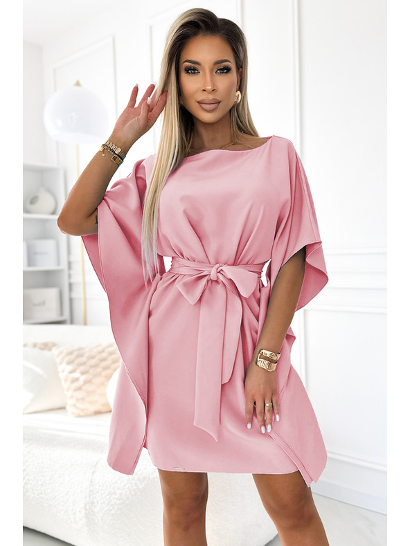 numoco SOFIA Rochie fluture - roz murdar