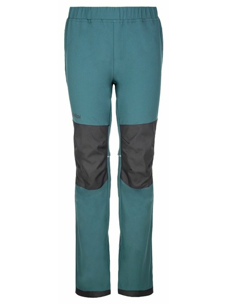 Kilpi Pantaloni soft shell pentru exterior pentru copii Kilpi RIZO-J Verde închis
