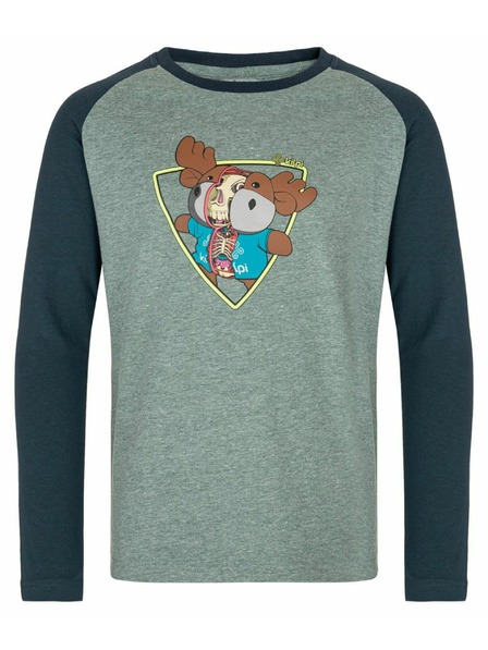 Kilpi Tricou din bumbac cu mânecă lungă pentru băieți Kilpi SONIER-JB Verde Închis