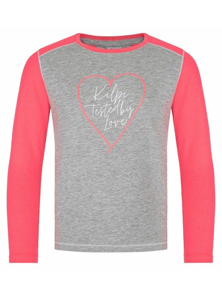 Kilpi Tricou din bumbac cu mânecă lungă pentru fete Kilpi SONIER-JG Gri Deschis
