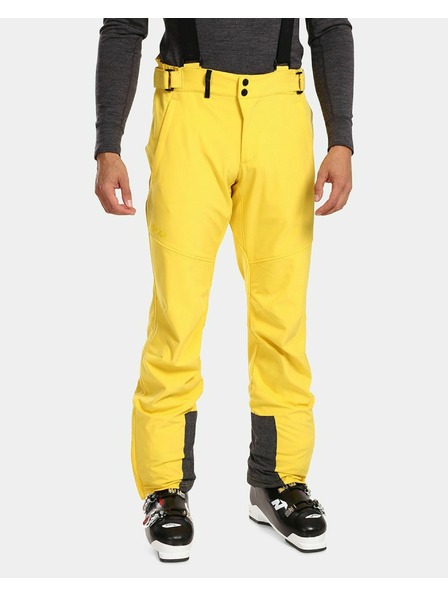 Kilpi Pantaloni ski softshell bărbați Kilpi RHEA-M Galben