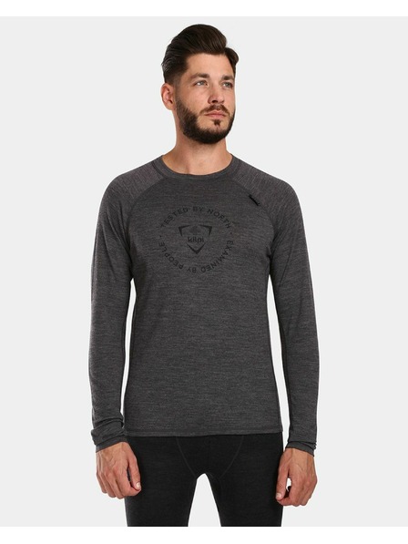 Kilpi Lenjerie termică cu mânecă lungă pentru bărbați Kilpi MAVORA TOP-M Gri închis