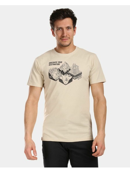 Kilpi Tricou bărbătesc din bumbac Kilpi VIBE-M Bej