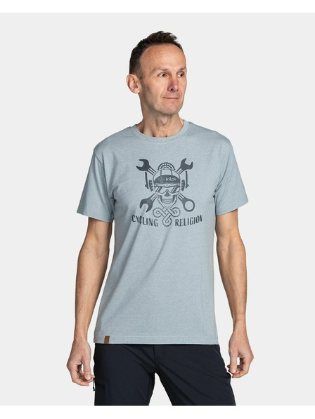 Kilpi Tricou din bumbac pentru bărbați Kilpi SKULLY-M Gri deschis