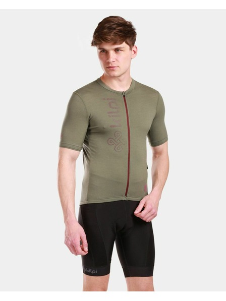 Kilpi Tricou de ciclism pentru bărbați din lână merino Kilpi PETRANA-M Khaki