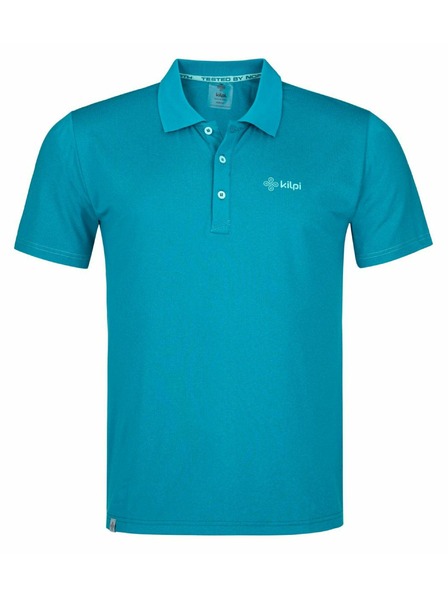 Kilpi Tricou polo funcțional pentru bărbați Kilpi COLLAR-M Turcoaz
