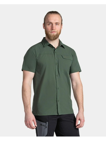 Kilpi Cămașă outdoor pentru bărbați Kilpi BOMBAY-M Verde Închis