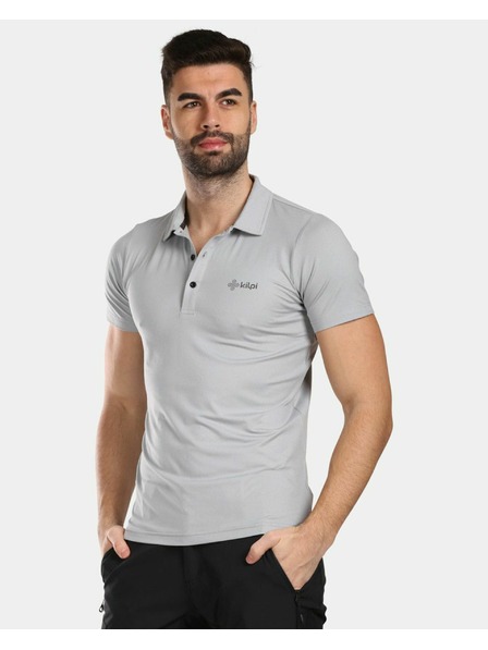 Kilpi Tricou polo funcțional pentru bărbați Kilpi GIVRY-M Gri deschis