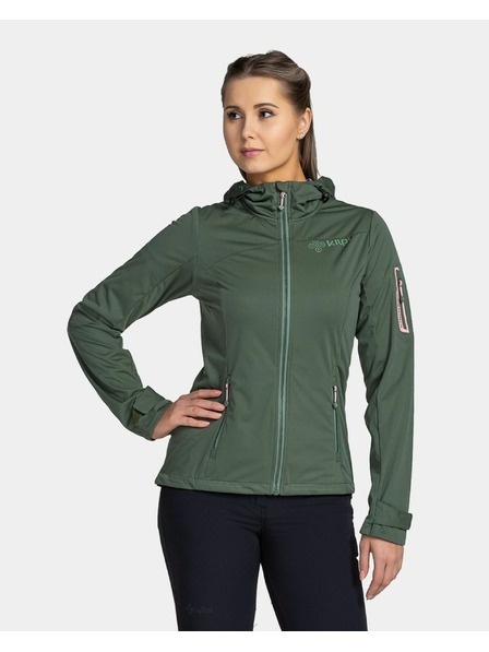 Kilpi Jachetă softshell pentru femei Kilpi BELTRA-W Verde închis