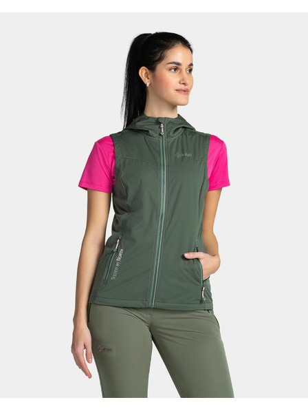 Kilpi Vestă softshell pentru femei Kilpi MONILEA-W Verde închis