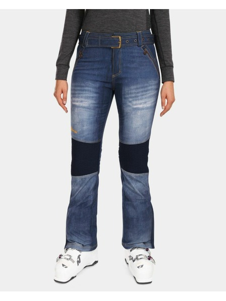 Kilpi Pantaloni softshell de schi pentru femei Kilpi JEANSO-W Albastru Închis