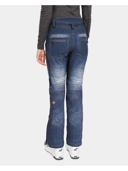 Kilpi Pantaloni softshell de schi pentru femei Kilpi JEANSO-W Albastru Închis