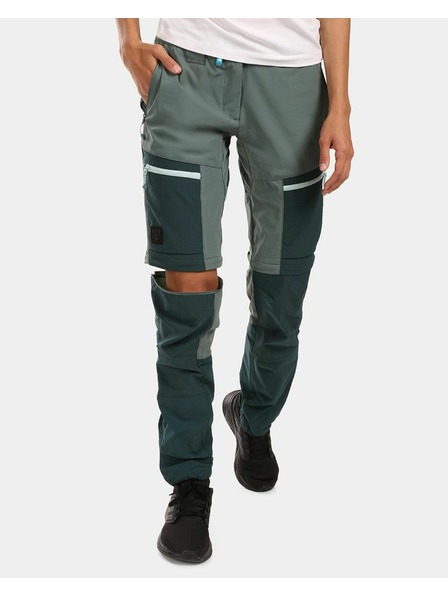 Kilpi Pantaloni de exterior detașabili pentru femei Kilpi HOSIO-W Verde închis