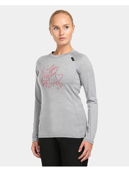 Kilpi Tricou funcțional cu mânecă lungă pentru femei Kilpi MAVORA TOP-W Gri deschis