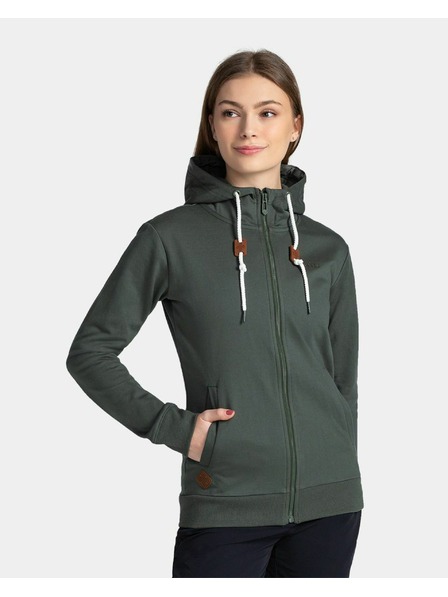 Kilpi Hanorac din bumbac pentru femei Kilpi BERY-W Verde Închis