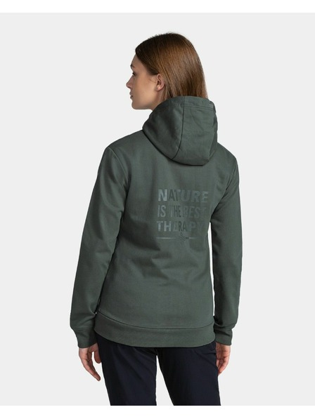 Kilpi Hanorac din bumbac pentru femei Kilpi BERY-W Verde Închis