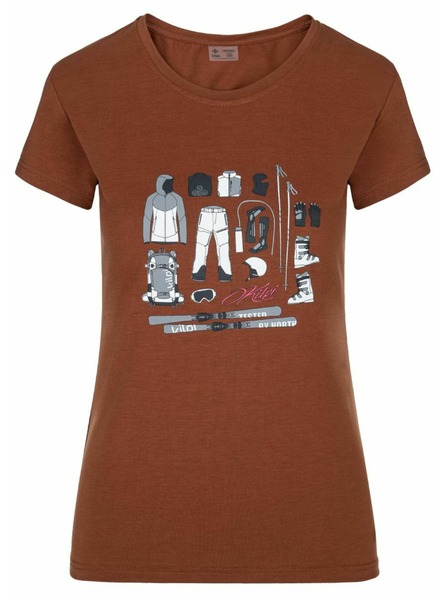 Kilpi Tricou pentru femei cu mânecă scurtă Kilpi TORNES-W Roșu Închis