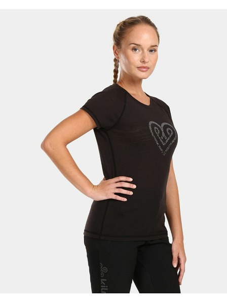 Kilpi Tricou din lână merino pentru femei Kilpi ZARJA-W Negru