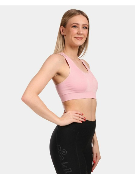Kilpi Sutien sport fără cusături pentru femei Kilpi WINIE-W Roz deschis