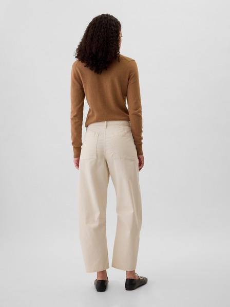 GAP Pantaloni damă High Rise Barrel Khakis GAP