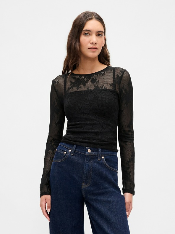 GAP Top transparent cu dantelă GAP