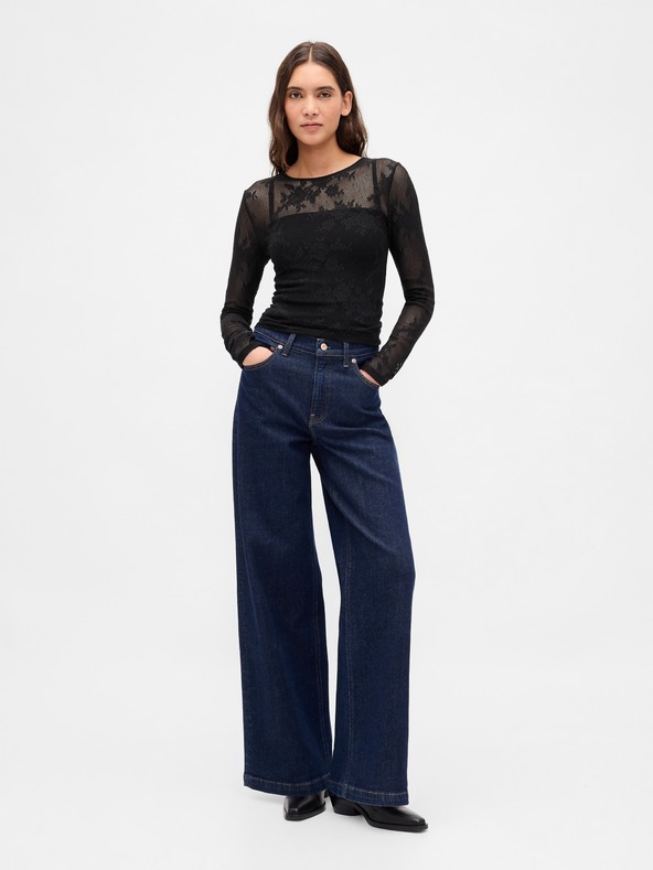 GAP Top transparent cu dantelă GAP